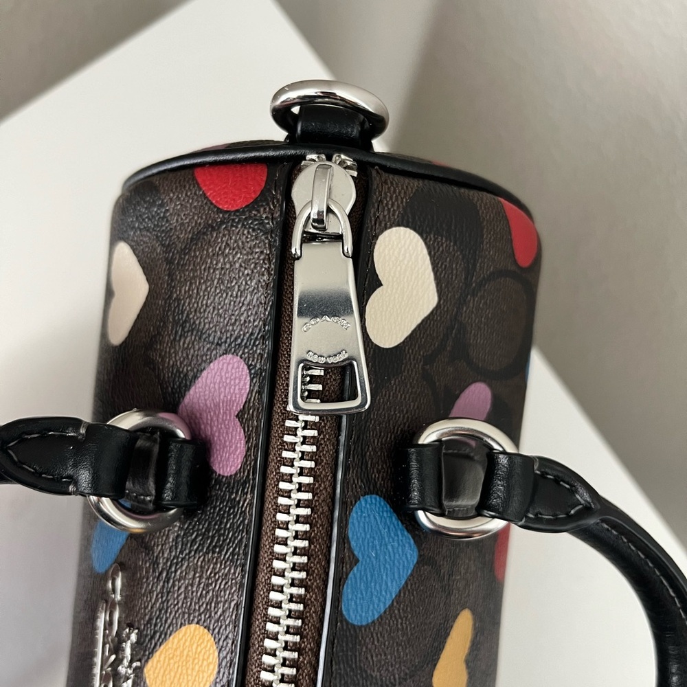 Coach Heart Print Lacey Bag in Brown and Multicolor - Picture 8 of 10